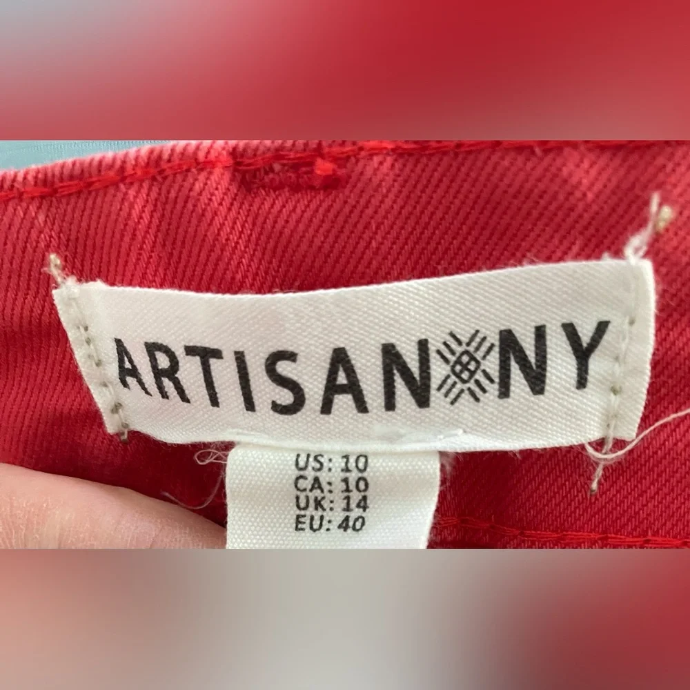 ARTISAN NY Women's Red Jeans - Picture 11 of 11